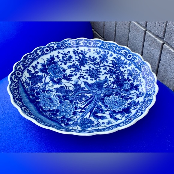 Late 19th Century Antique Chinese Quing Dynasty Scalloped Serving Plate Dish - Picture 13 of 14